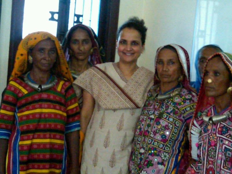 DrK with women from Bhuj